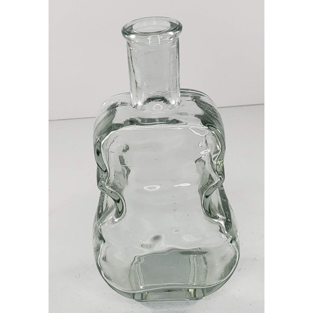 Vintage Cello Violin Bass Guitar Glass Bottle Clear